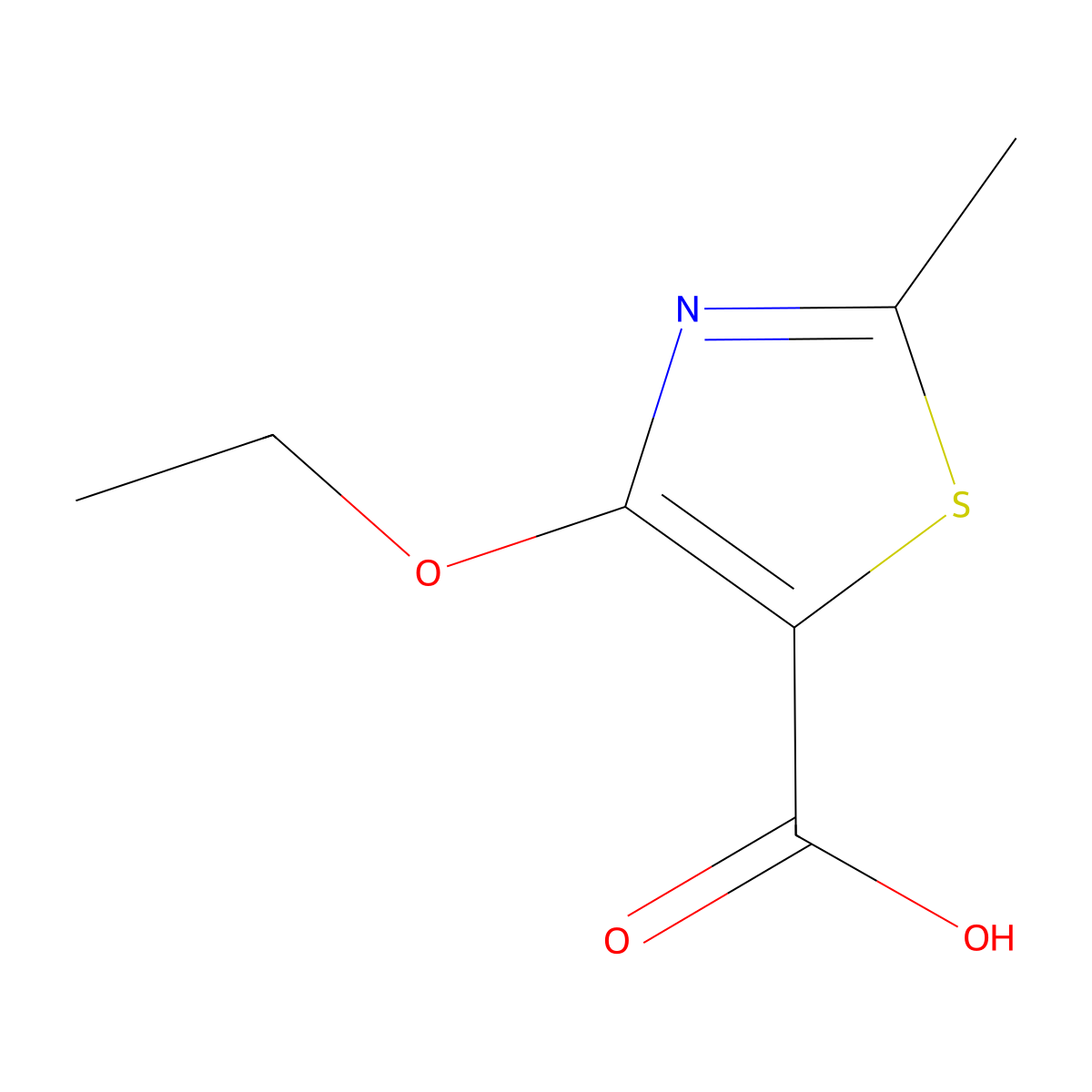 4-Ethoxy-2-methylthiazole-5-carboxylic acid molecular structure, CAS 1547490-40-3