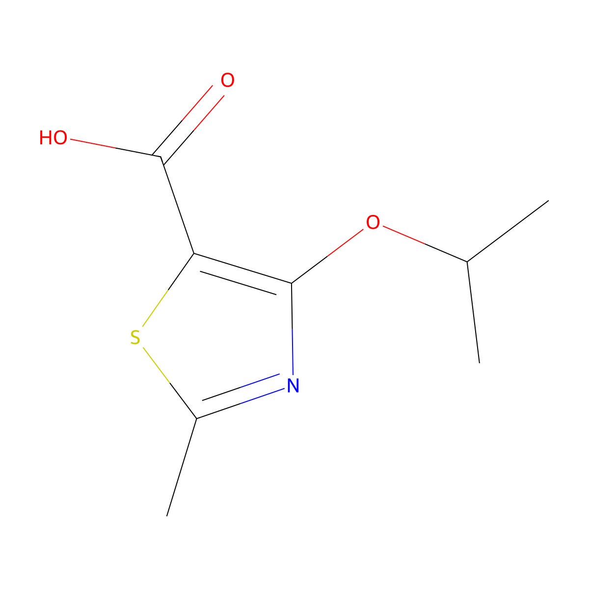 4-Isopropoxy-2-methylthiazole-5-carboxylic acid molecular structure, CAS 1547490-43-6