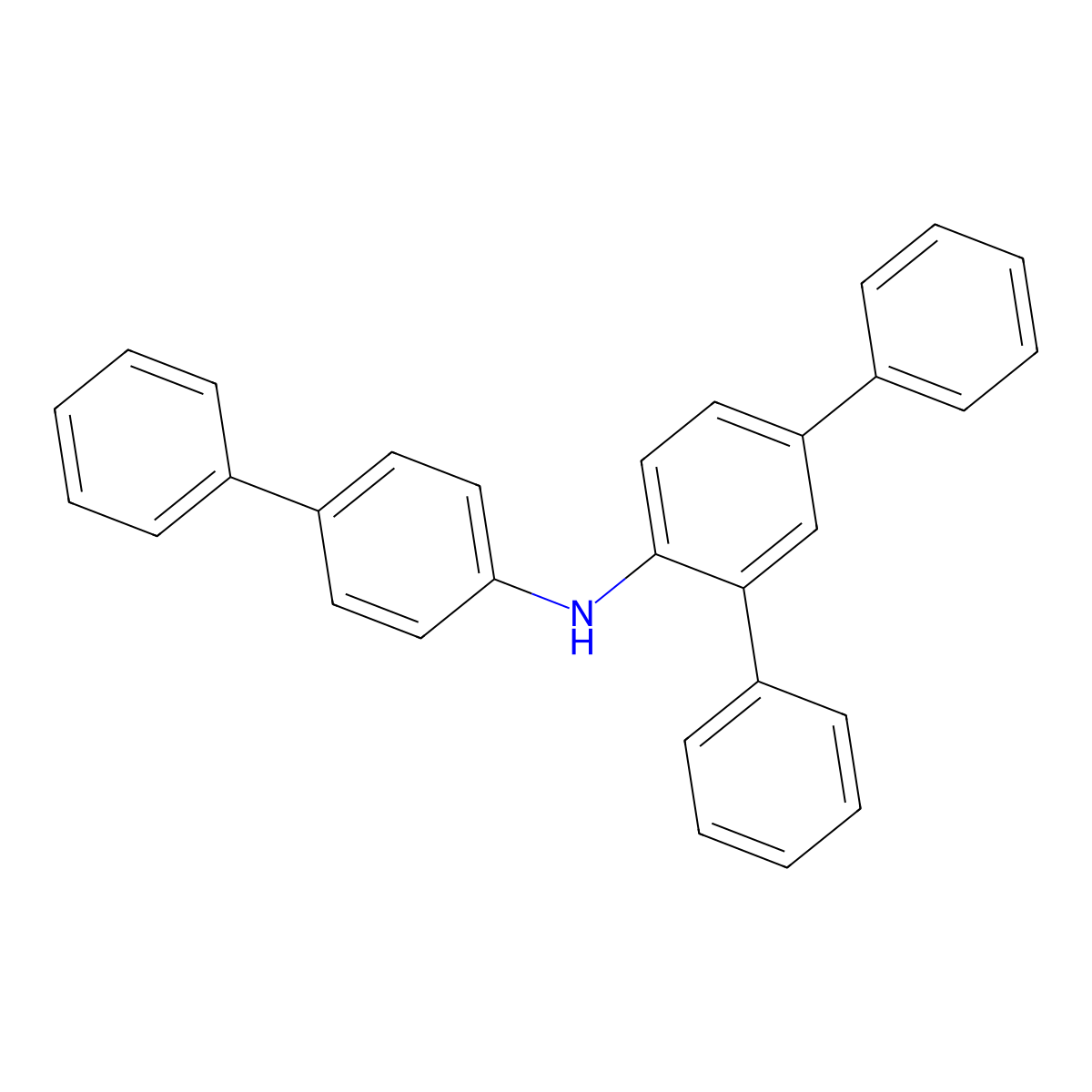 N-([1,1'-biphenyl]-4-yl)-[1,1':3',1''-terphenyl]-4'-amine molecular structure, CAS 1547491-85-9
