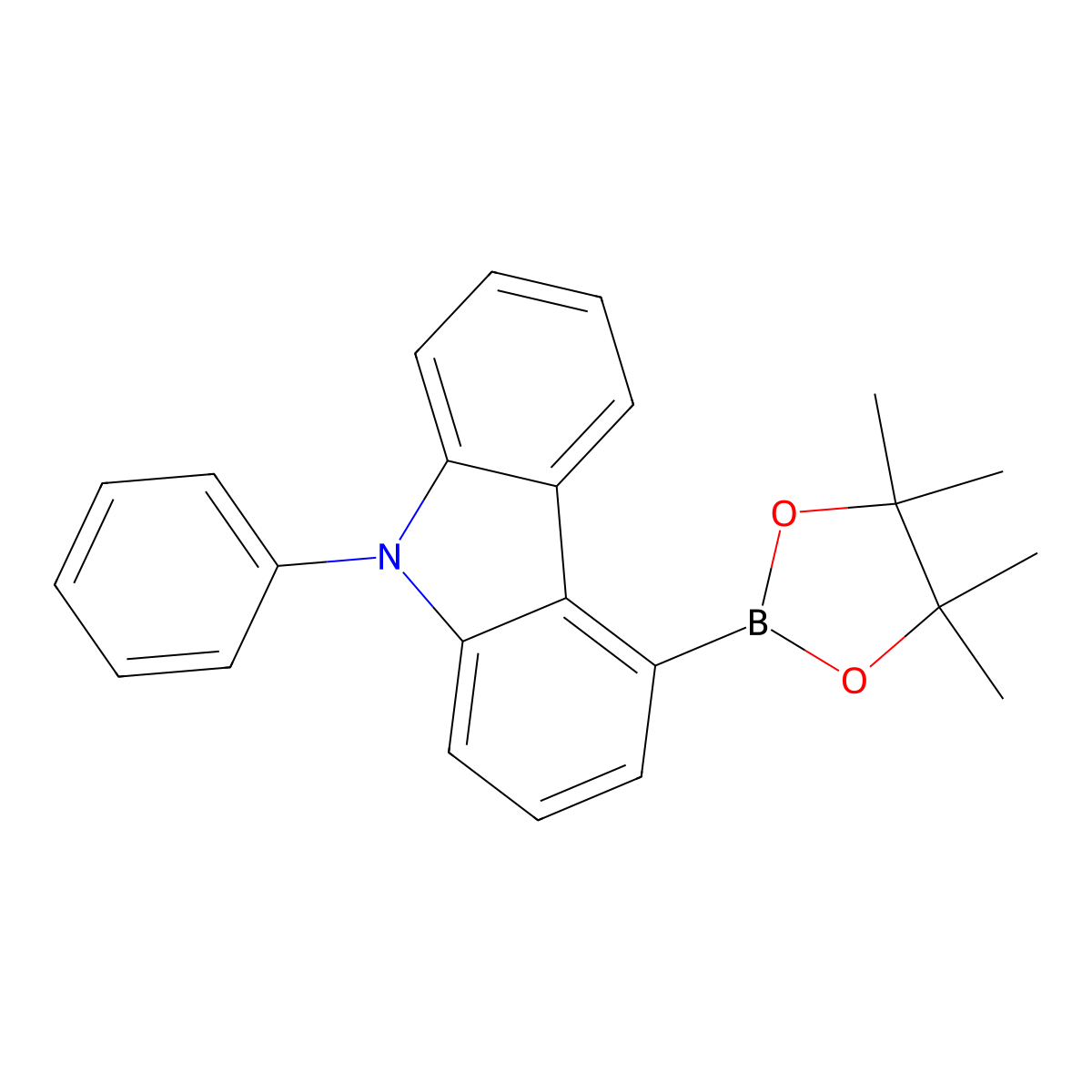 9-Phenyl-4-(4,4,5,5-tetramethyl-1,3,2-dioxaborolan-2-yl)-9H-carbazole molecular structure, CAS 1547492-13-6
