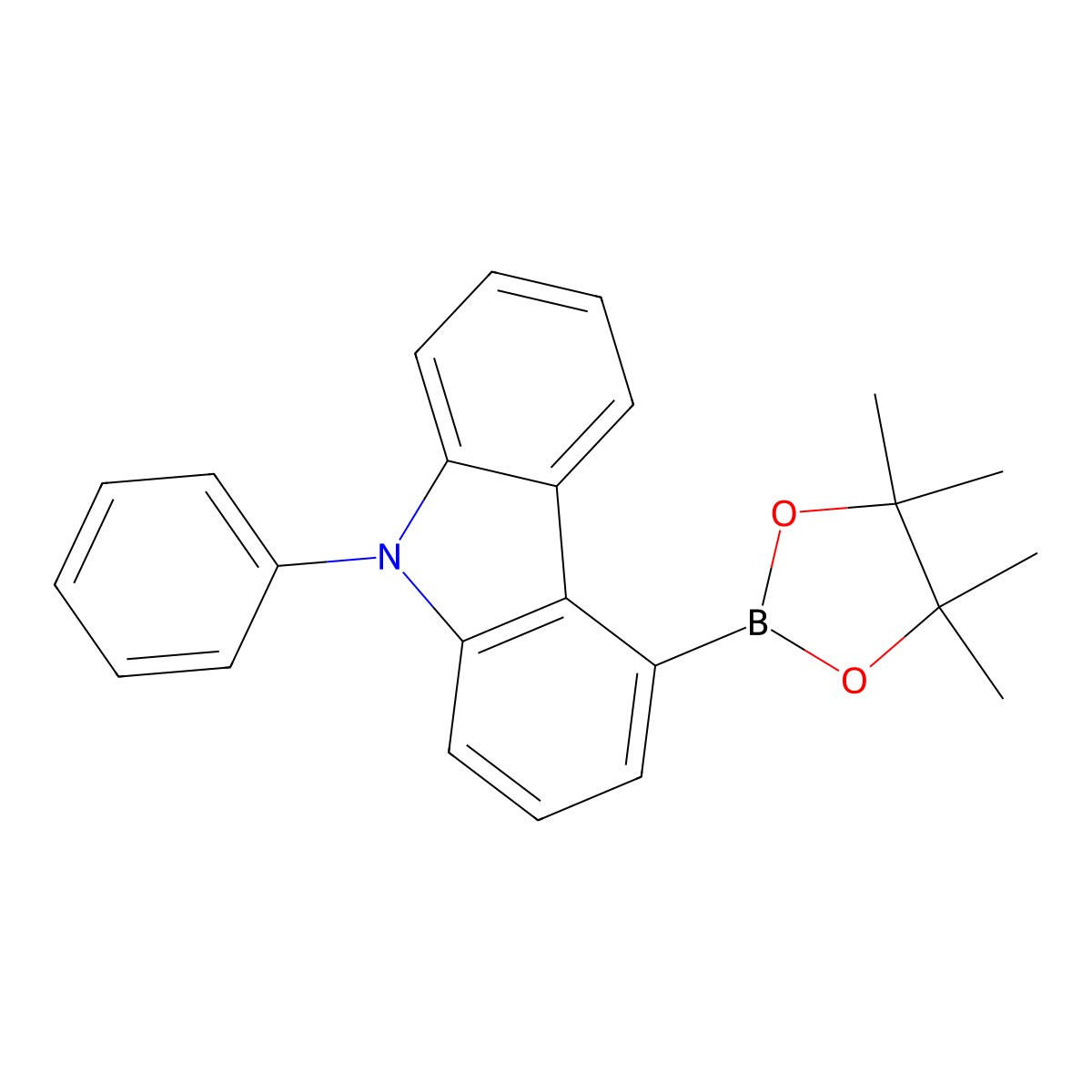 9-Phenyl-4-(4,4,5,5-tetramethyl-1,3,2-dioxaborolan-2-yl)-9H-carbazole molecular structure, CAS 1547492-13-6