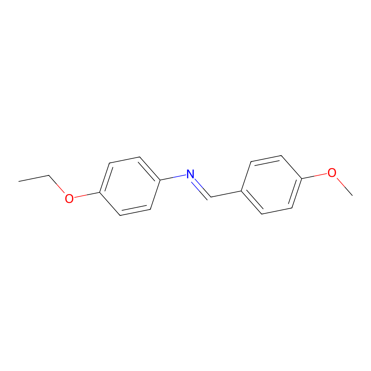 N-(4-Methoxybenzylidene)-P-phenetidine molecular structure, CAS 15475-06-6