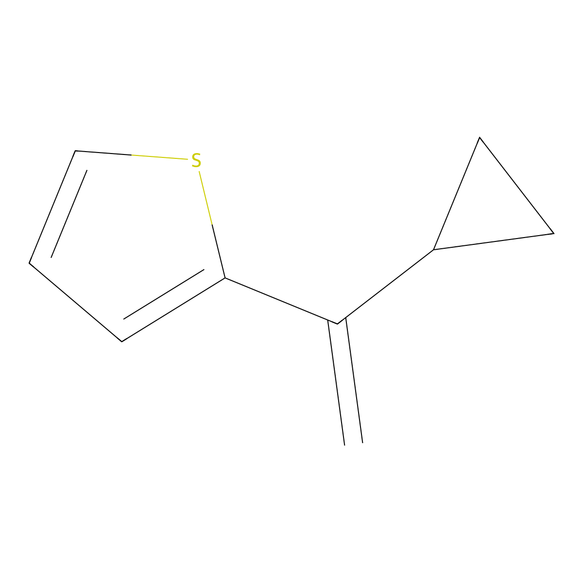 2-(1-Cyclopropylethenyl)thiophene molecular structure, CAS 15475-25-9