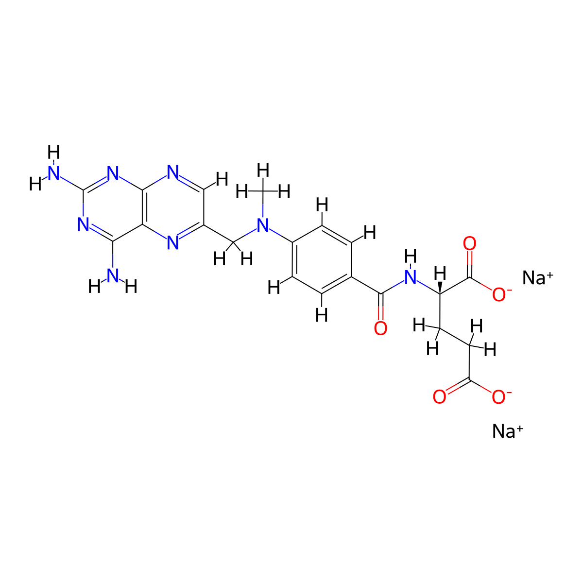 Sodium Methotrexate molecular structure, CAS 15475-56-6