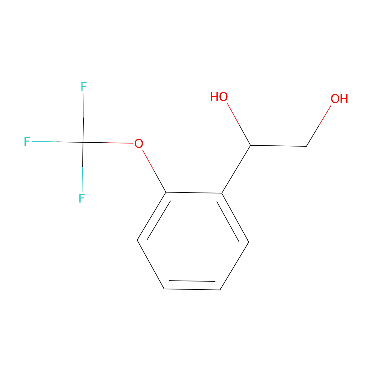 1-[2-(Trifluoromethoxy)phenyl]ethane-1,2-diol molecular structure, CAS 1547526-78-2