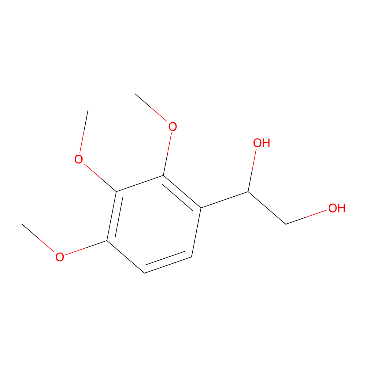 1-(2,3,4-Trimethoxyphenyl)ethane-1,2-diol molecular structure, CAS 1547526-86-2