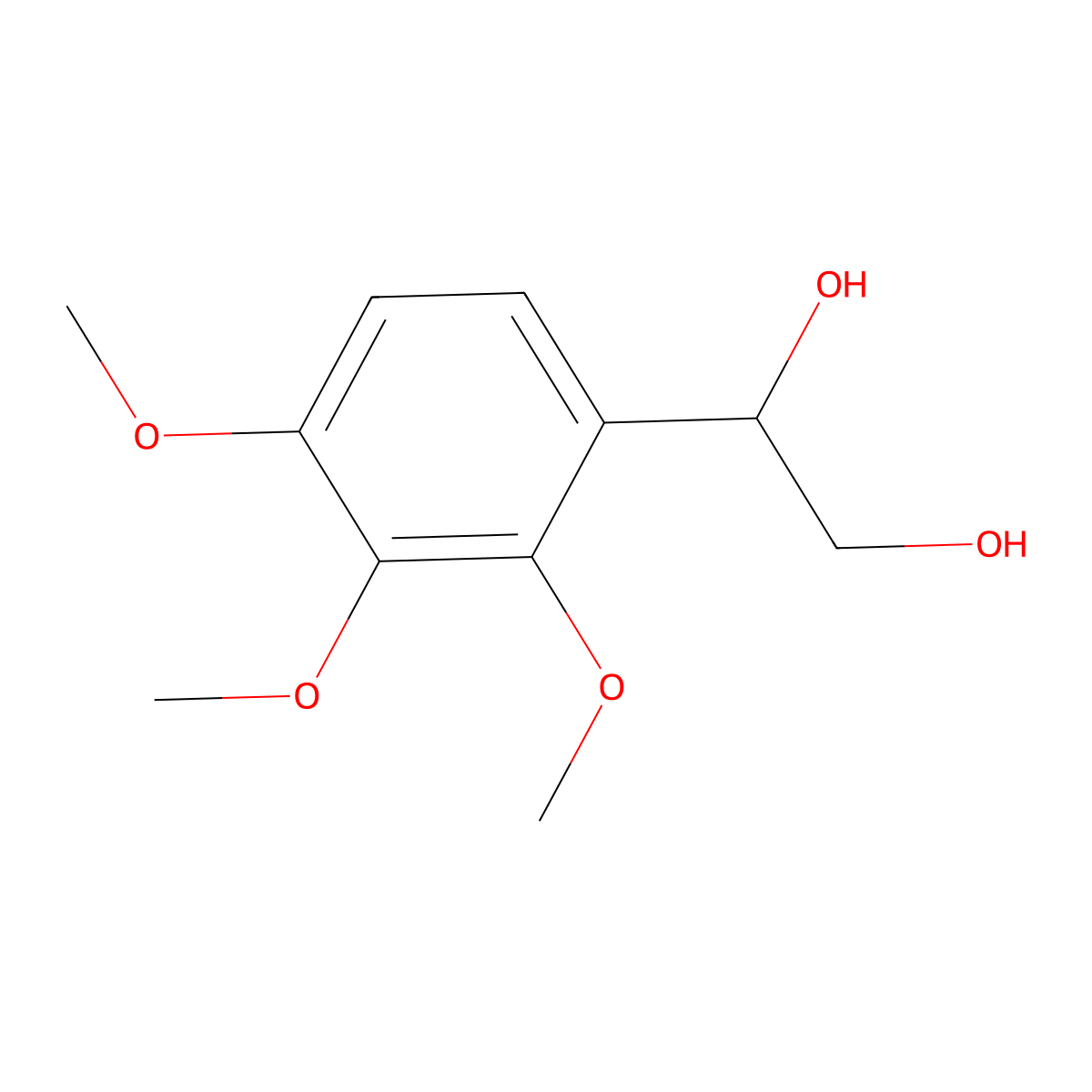 1-(2,3,4-Trimethoxyphenyl)ethane-1,2-diol molecular structure, CAS 1547526-86-2