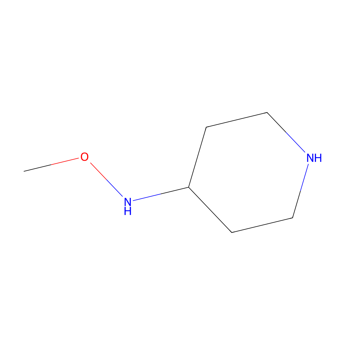 N-methoxypiperidin-4-amine molecular structure, CAS 1547527-81-0