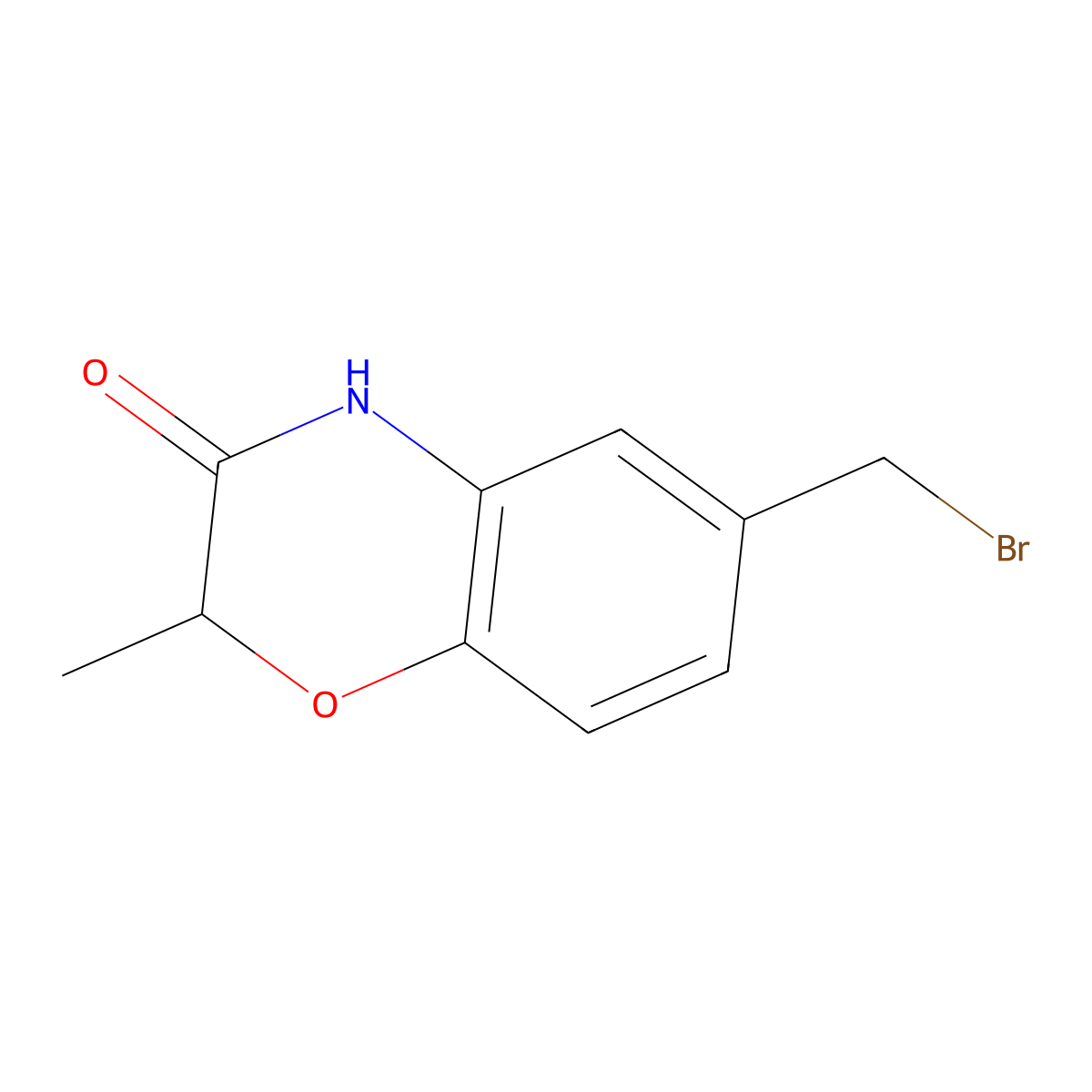 6-(bromomethyl)-2-methyl-4H-1,4-benzoxazin-3-one molecular structure, CAS 1547531-80-5
