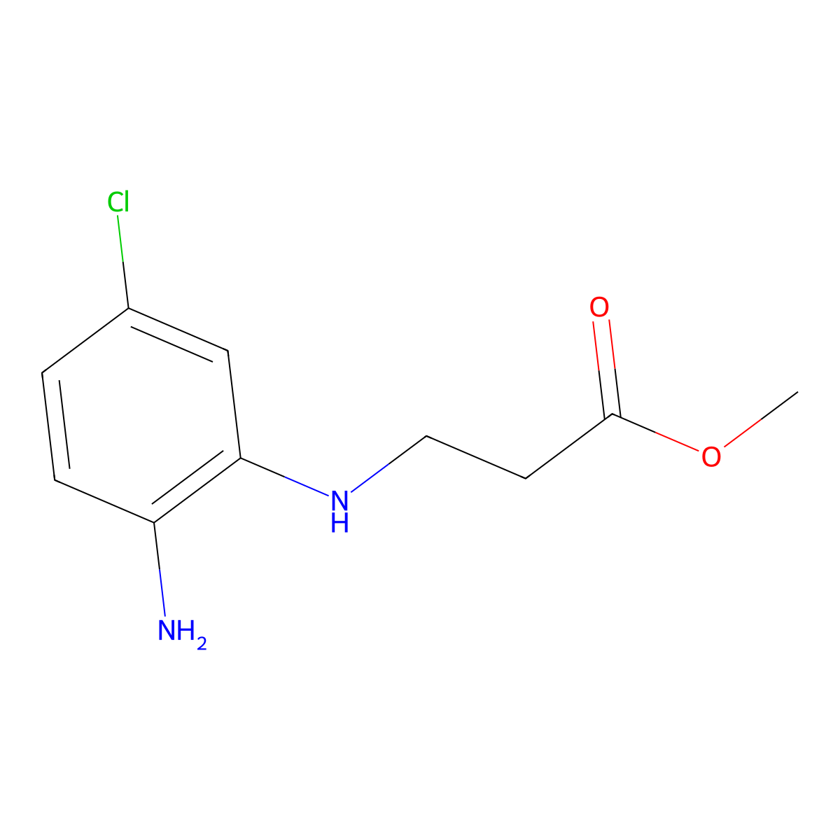 Methyl 3-[(2-amino-5-chlorophenyl)amino]propanoate molecular structure, CAS 1547571-09-4