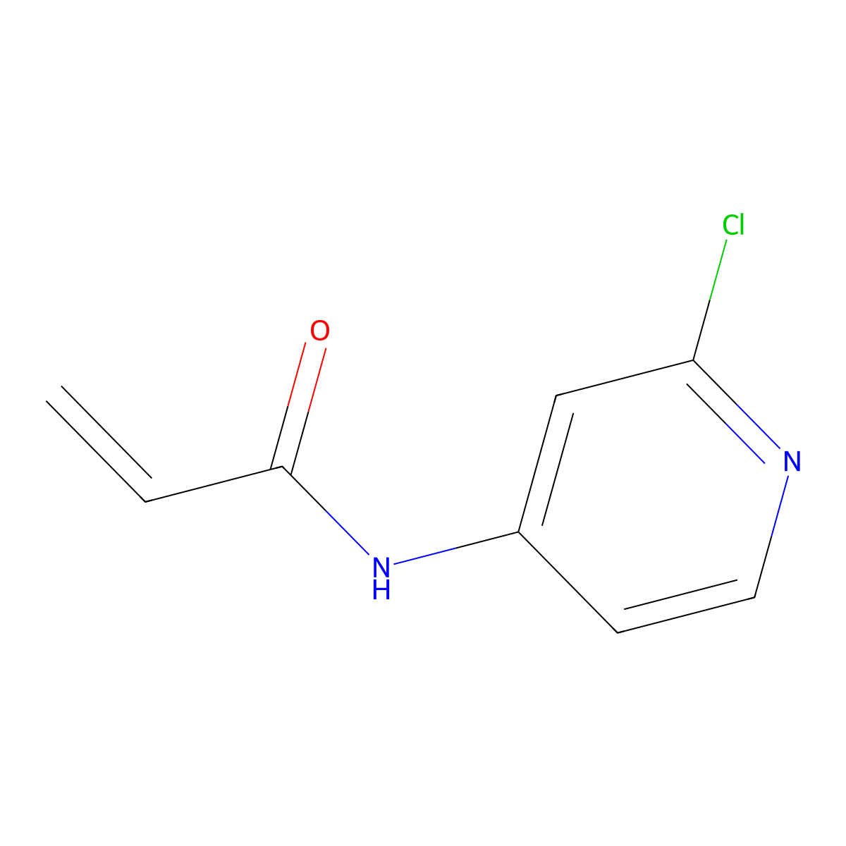 N-(2-chloropyridin-4-yl)prop-2-enamide molecular structure, CAS 1547613-91-1