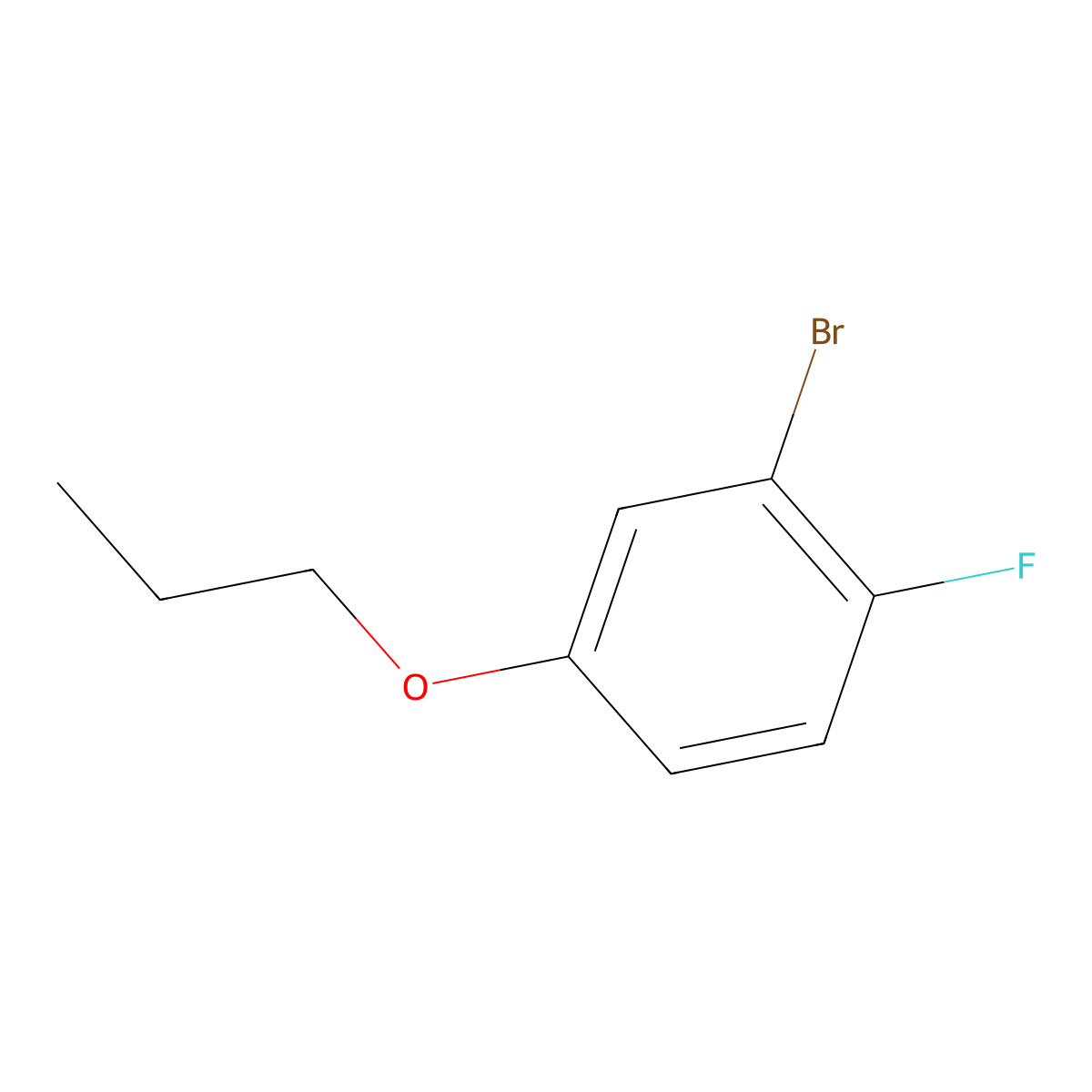 2-Bromo-1-fluoro-4-propoxybenzene molecular structure, CAS 1547625-49-9