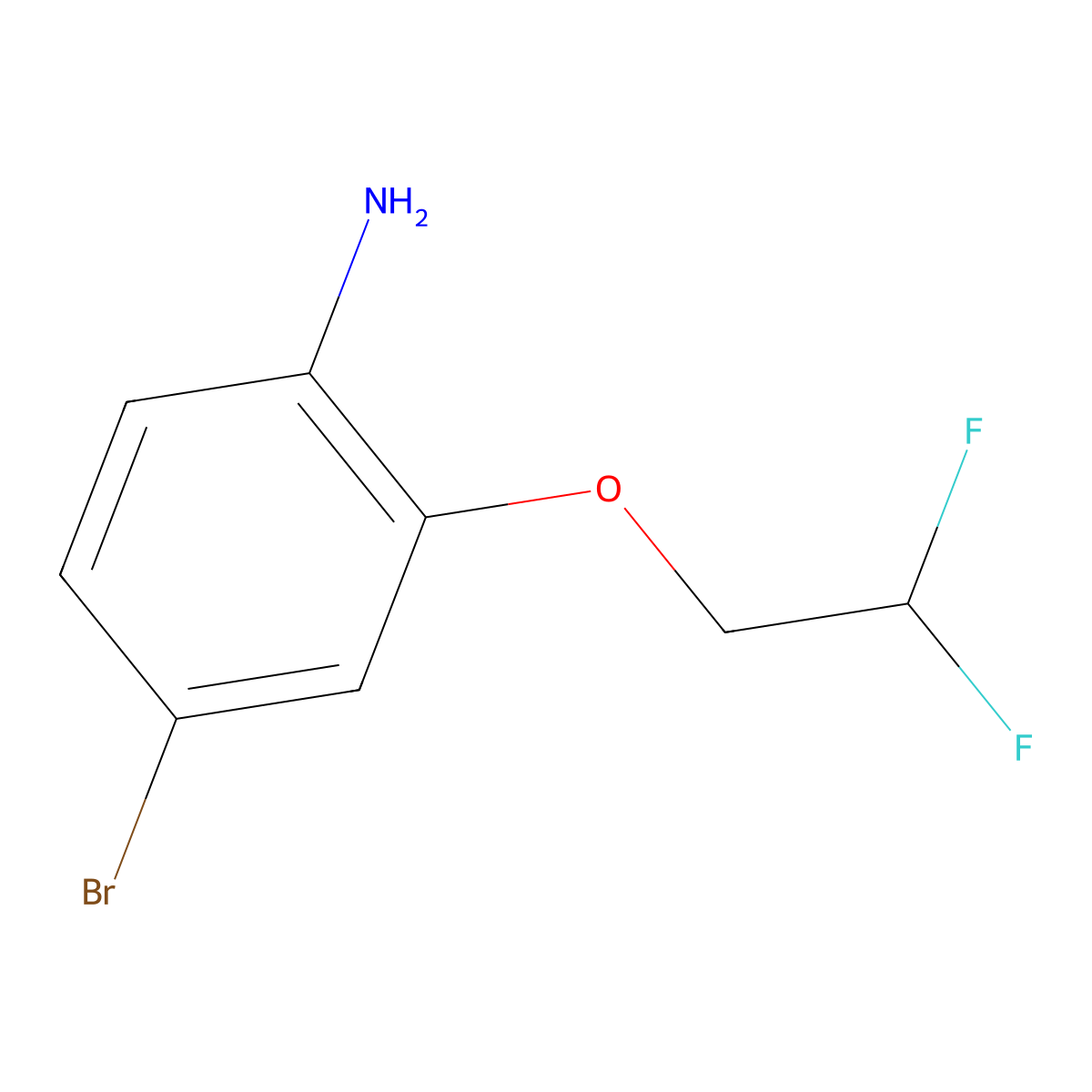4-Bromo-2-(2,2-difluoroethoxy)-phenylamine molecular structure, CAS 1547651-34-2
