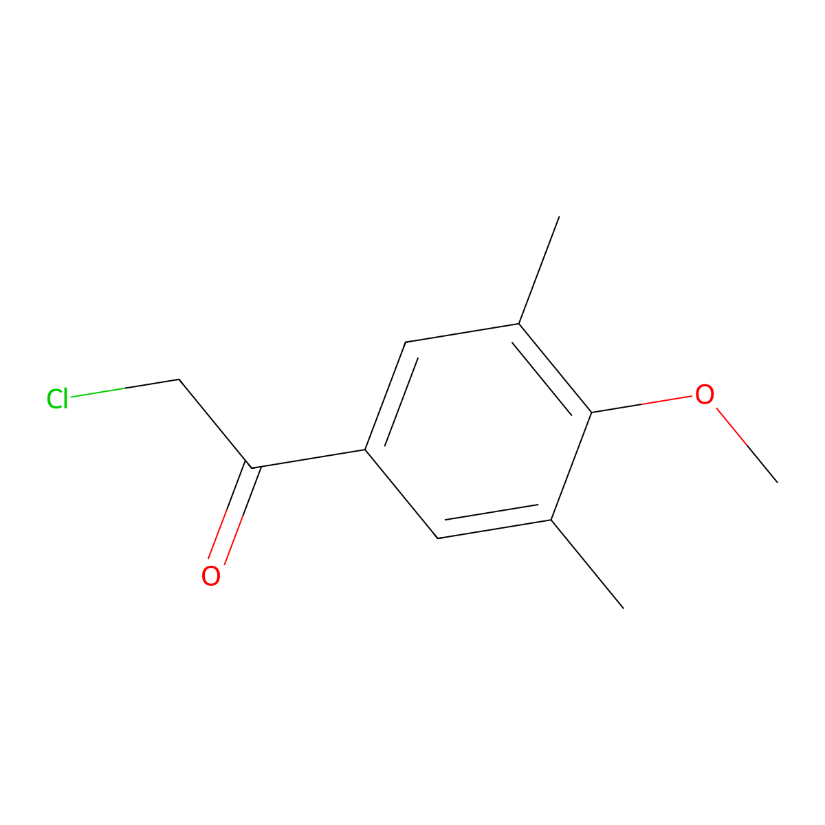 2-Chloro-1-(4-methoxy-3,5-dimethylphenyl)ethanone molecular structure, CAS 1547674-97-4