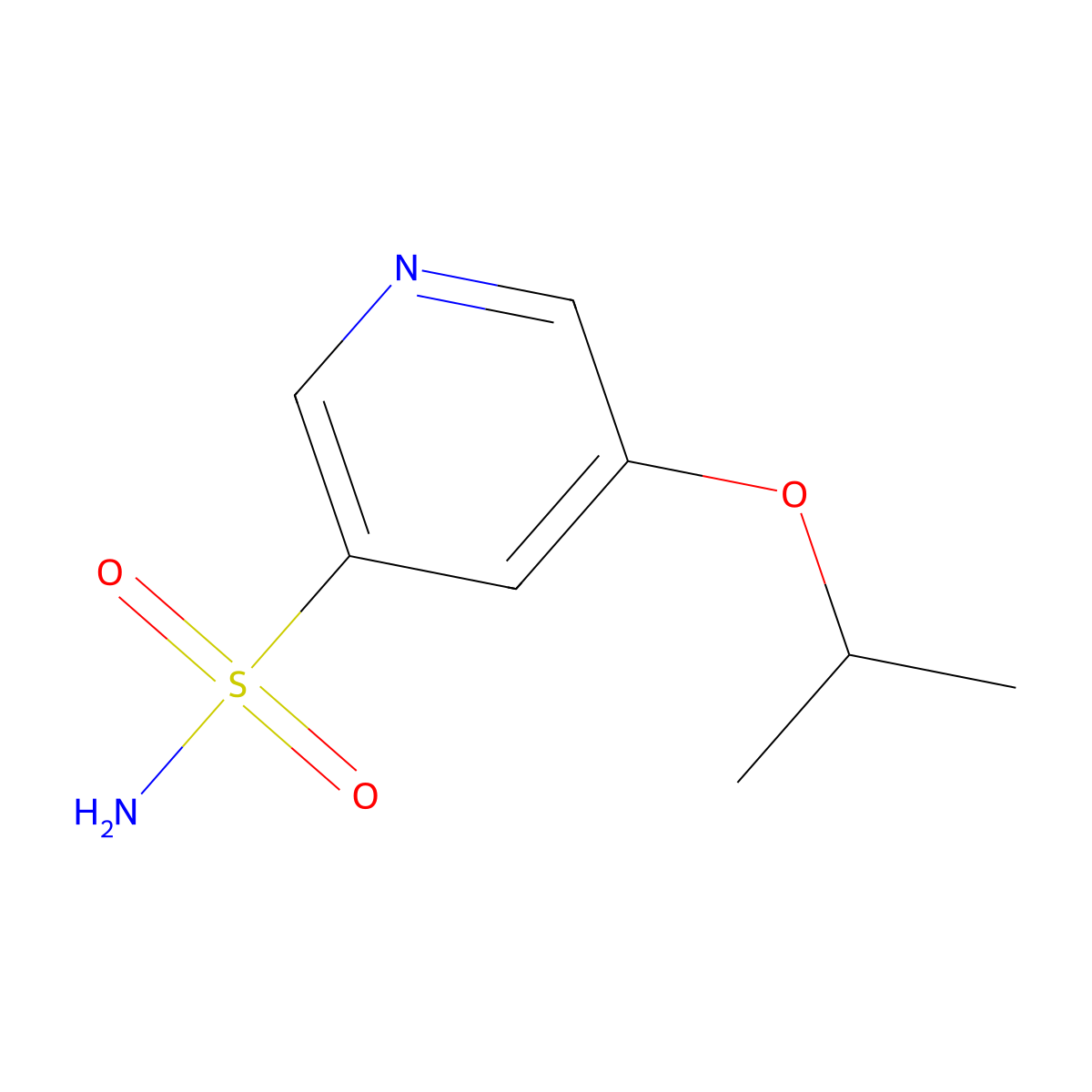 5-(Propan-2-yloxy)pyridine-3-sulfonamide molecular structure, CAS 1547691-59-7