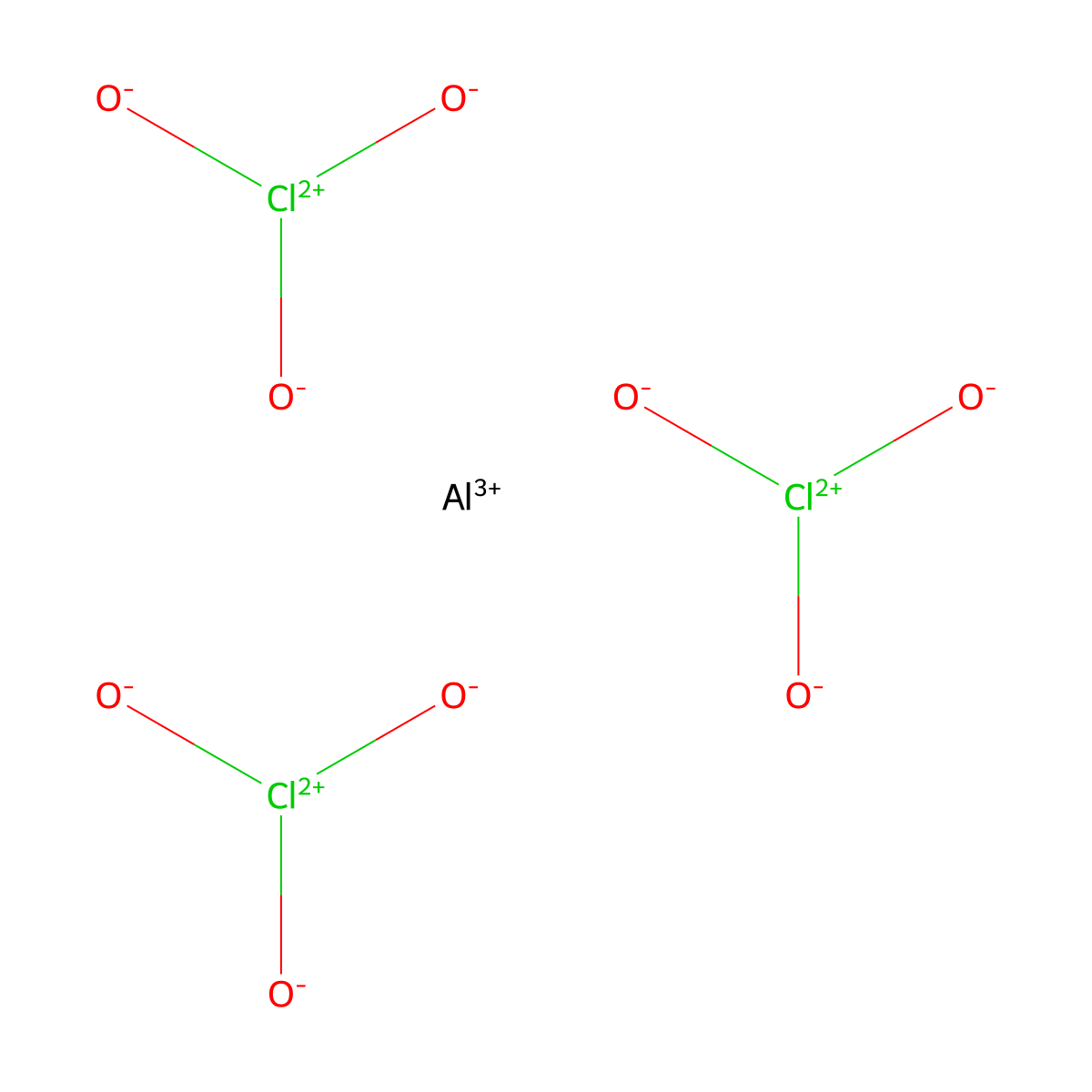 Aluminum chlorate molecular structure, CAS 15477-33-5