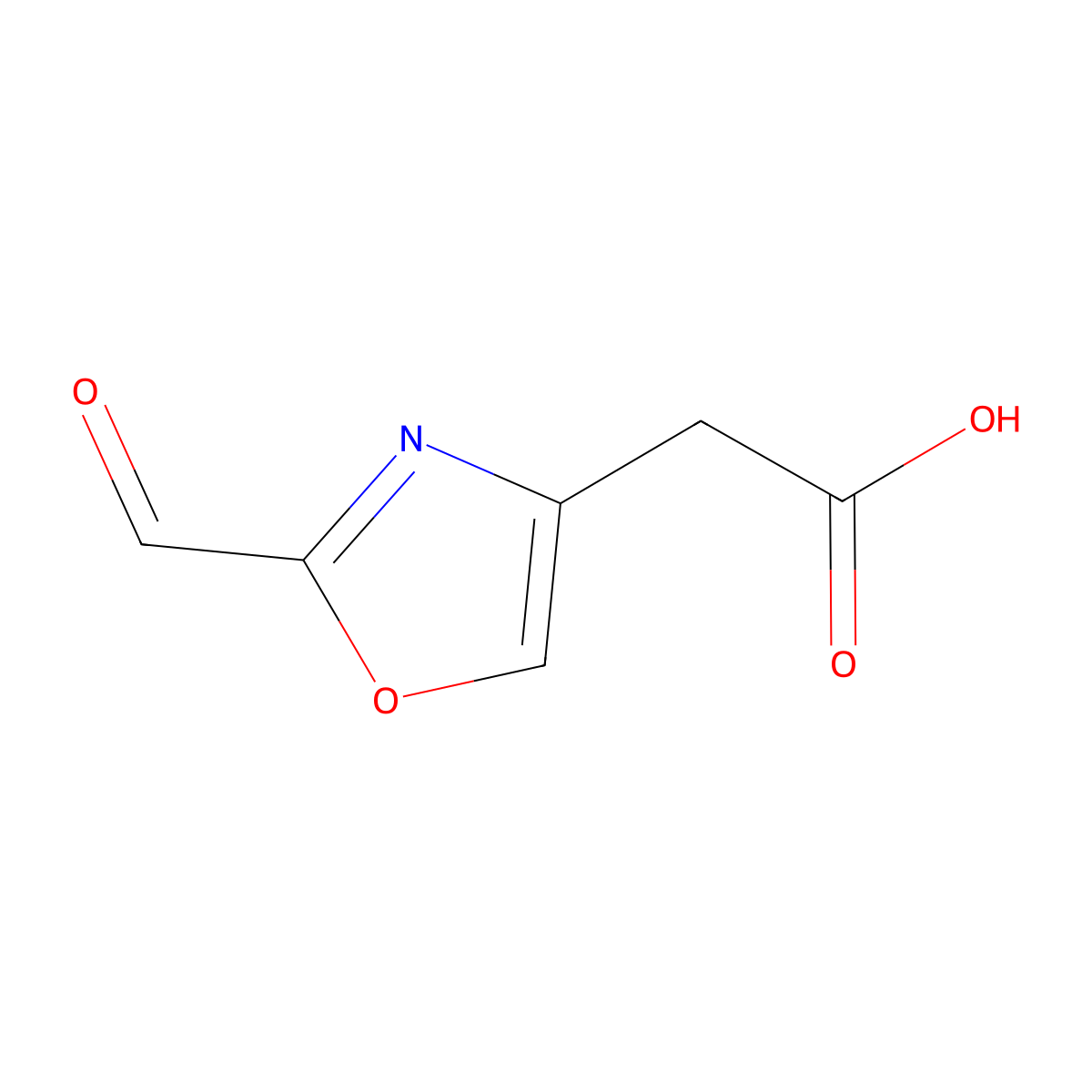 2-(2-Formyloxazol-4-yl)acetic acid molecular structure, CAS 1547703-66-1