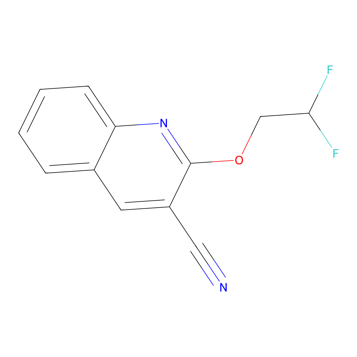 2-(2,2-Difluoroethoxy)quinoline-3-carbonitrile molecular structure, CAS 1547706-78-4