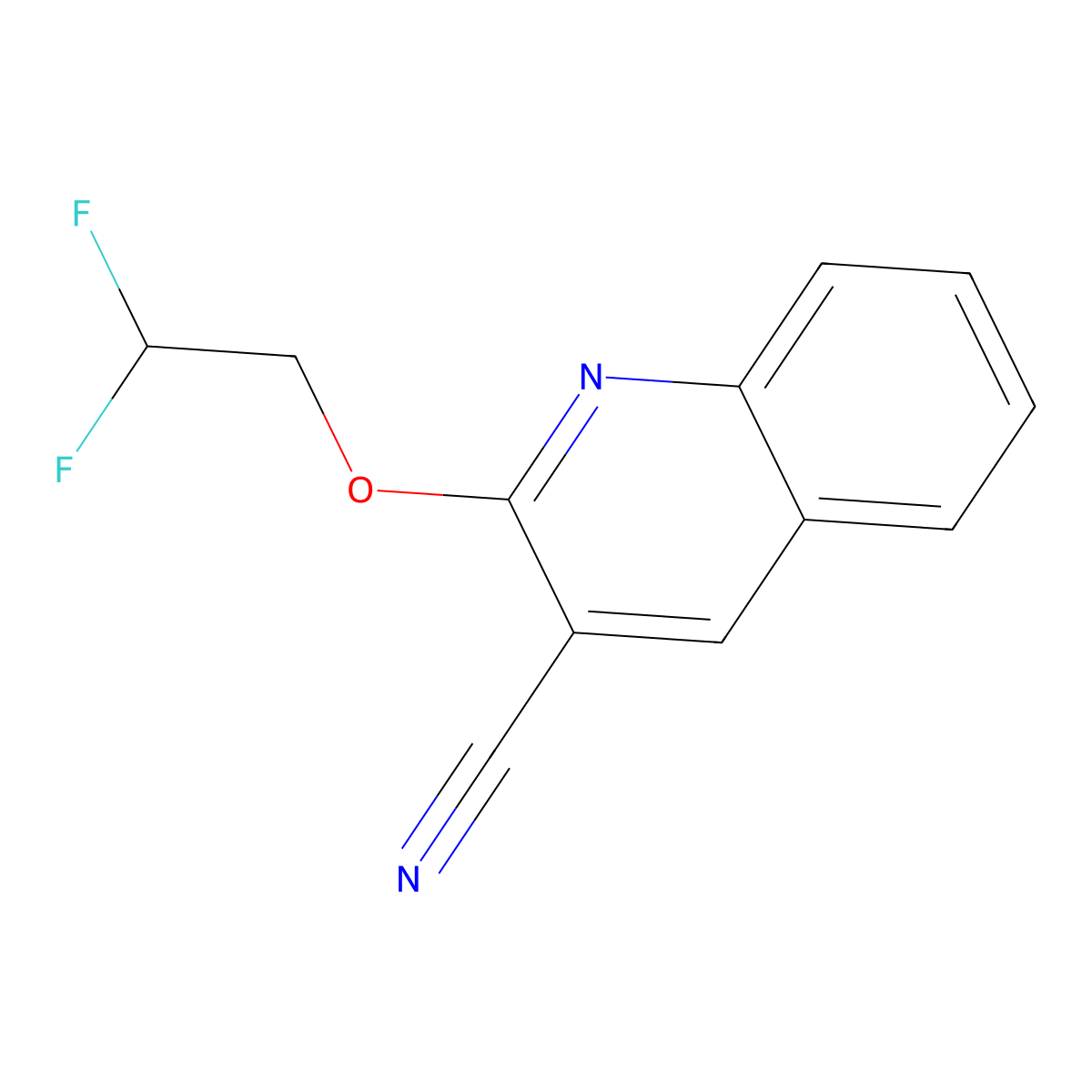 2-(2,2-Difluoroethoxy)quinoline-3-carbonitrile molecular structure, CAS 1547706-78-4