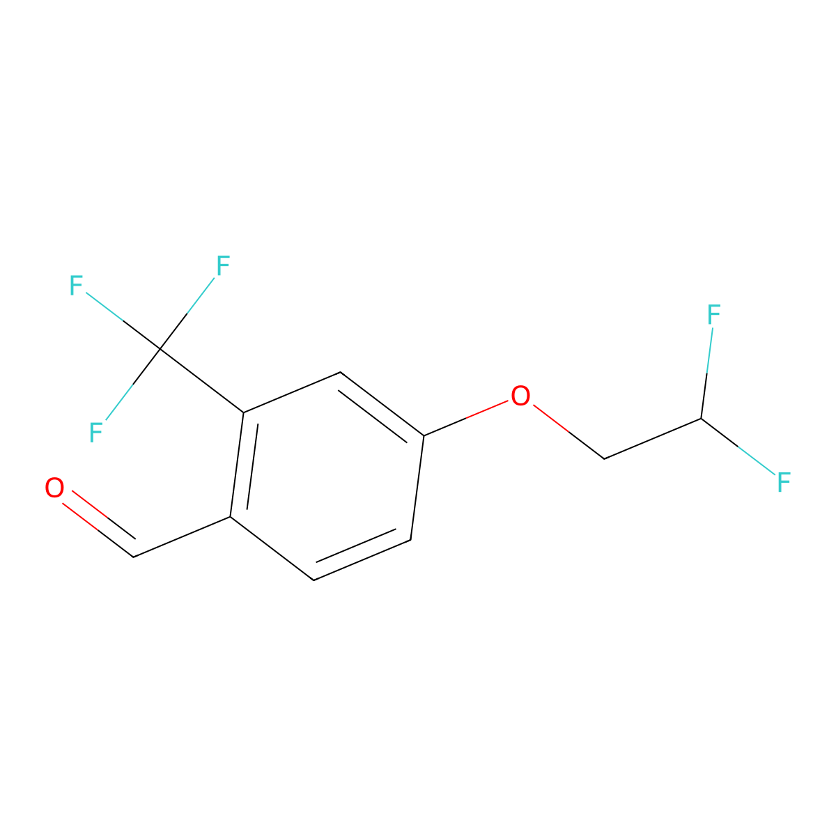 4-(2,2-Difluoroethoxy)-2-(trifluoromethyl)benzaldehyde molecular structure, CAS 1547707-05-0