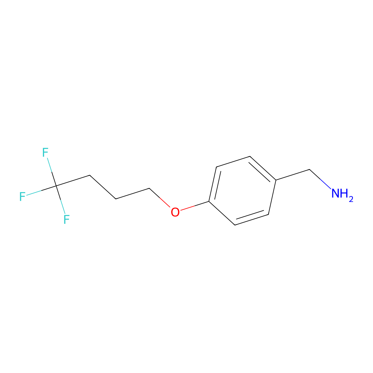 [4-(4,4,4-Trifluorobutoxy)phenyl]methanamine molecular structure, CAS 1547716-03-9