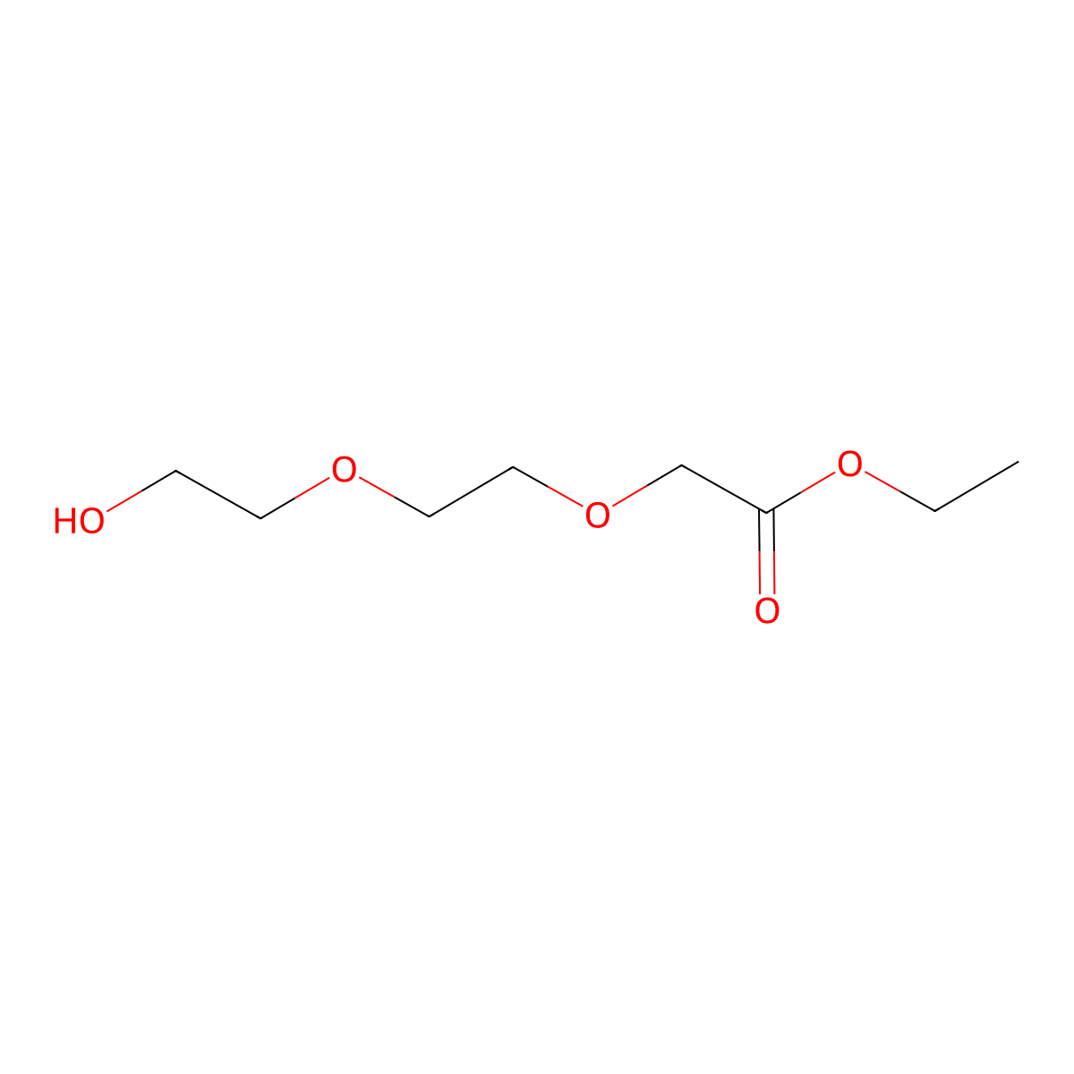 PEG2-ethyl acetate molecular structure, CAS 154773-33-8