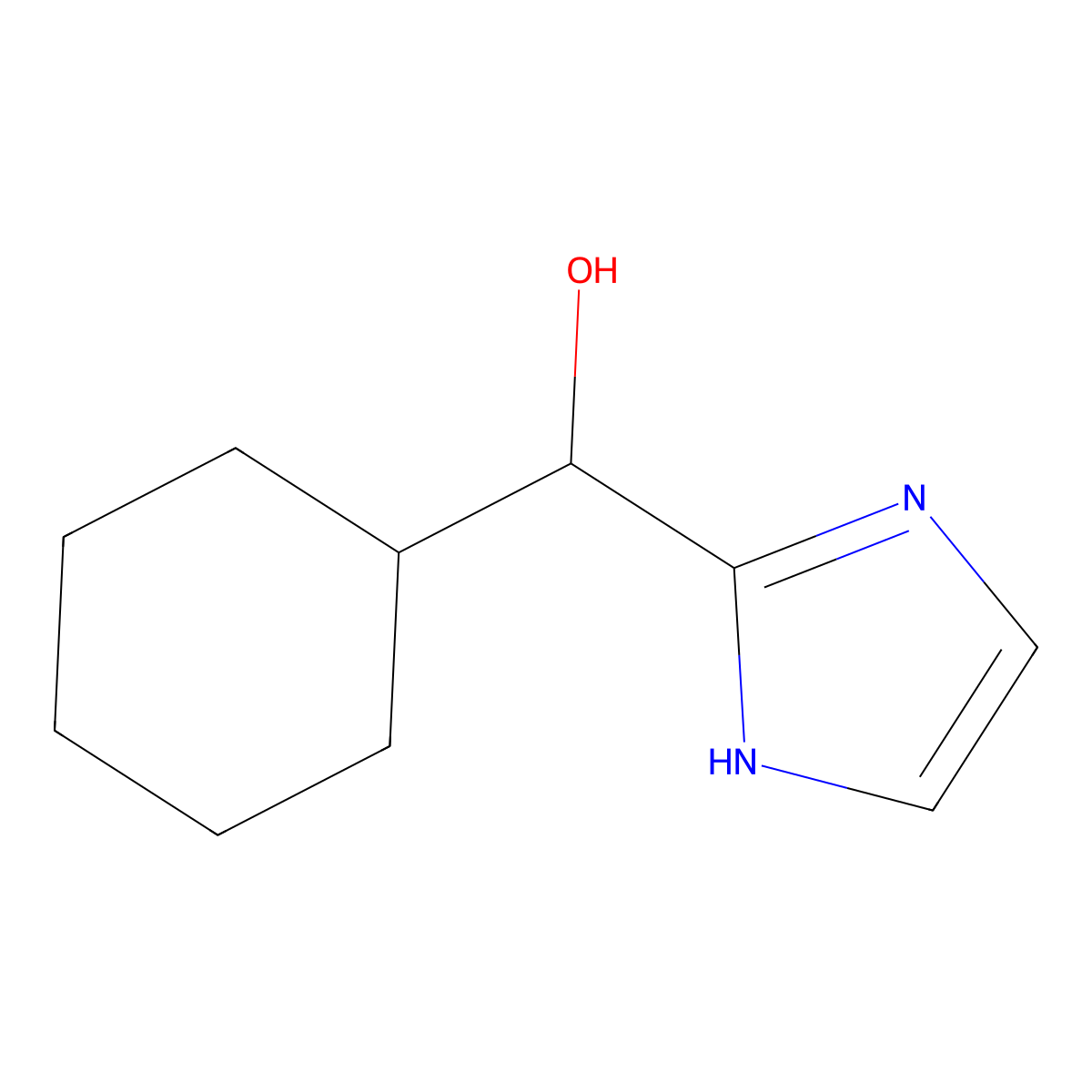 cyclohexyl(1H-imidazol-2-yl)methanol molecular structure, CAS 154773-77-0