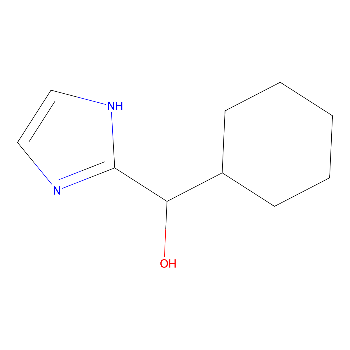 cyclohexyl(1H-imidazol-2-yl)methanol molecular structure, CAS 154773-77-0