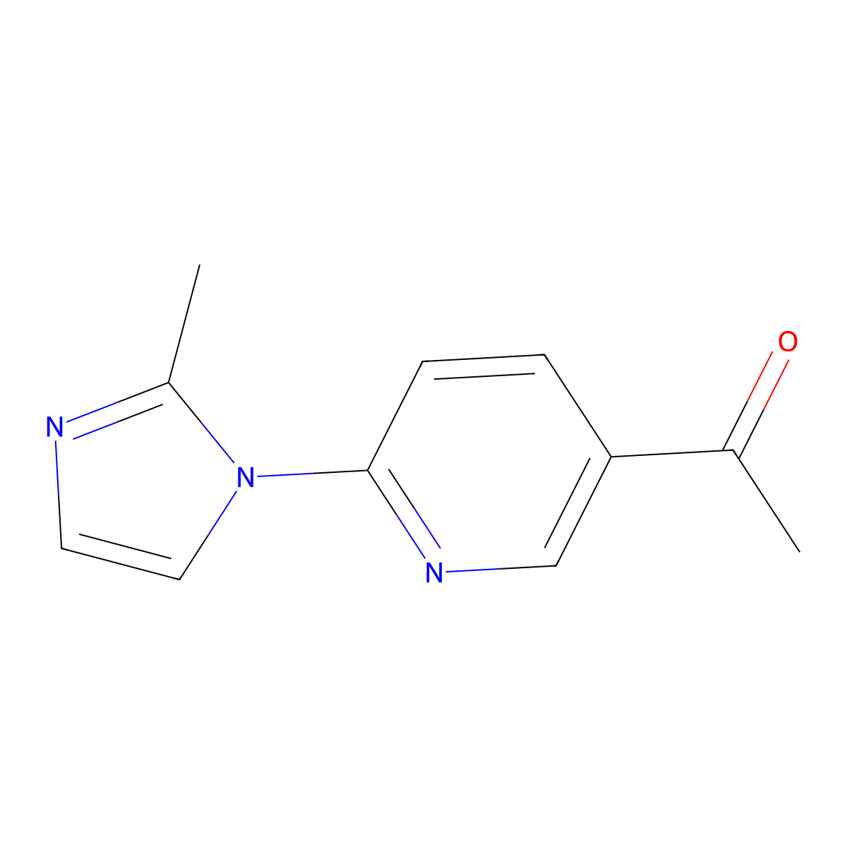 1-[6-(2-Methyl-1H-imidazol-1-YL)pyridin-3-YL]ethan-1-one molecular structure, CAS 1547747-61-4
