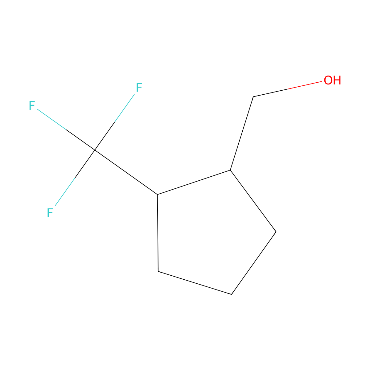 [2-(Trifluoromethyl)cyclopentyl]methanol molecular structure, CAS 1547757-97-0