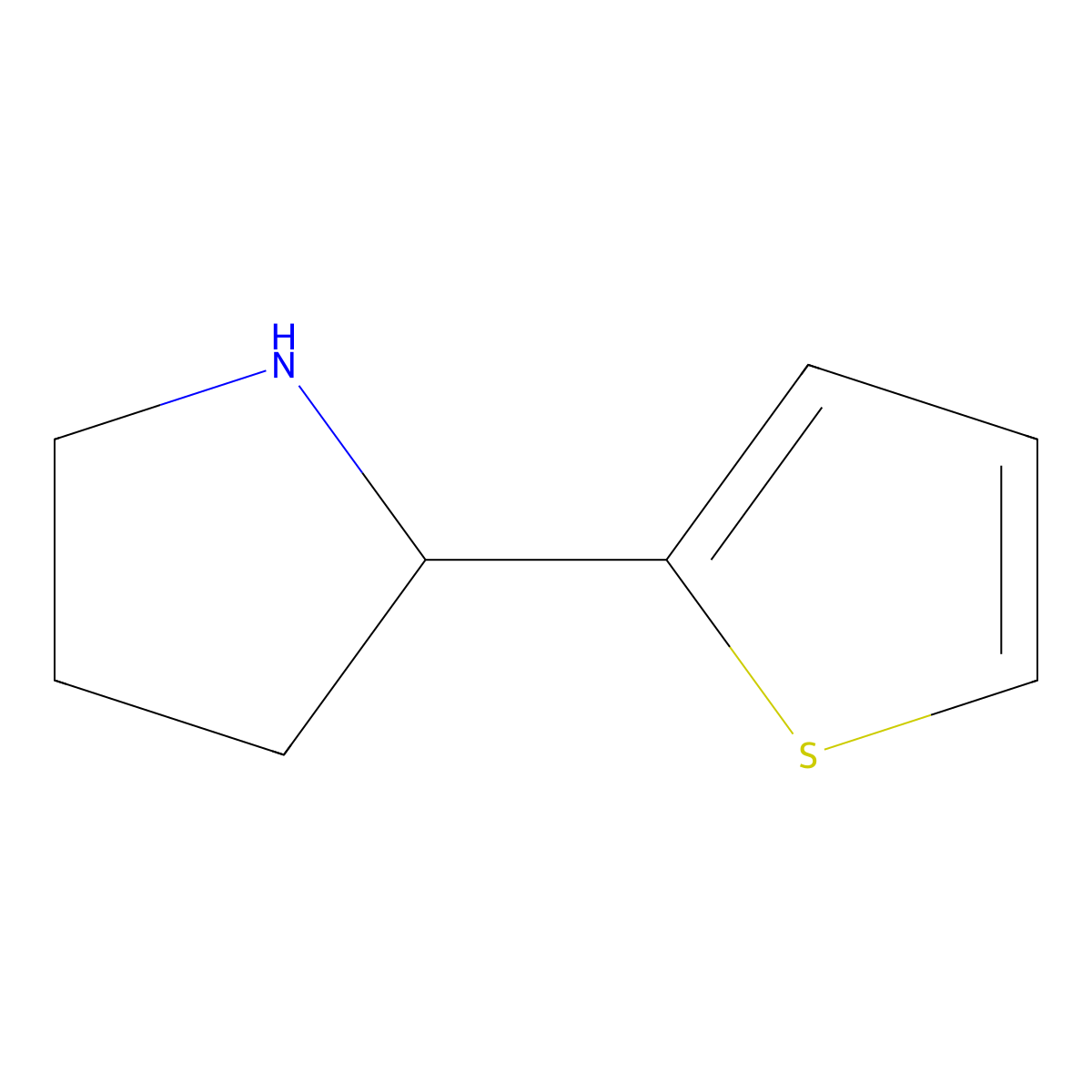 (R)-2-(Thiophen-2-yl)pyrrolidine molecular structure, CAS 154777-22-7