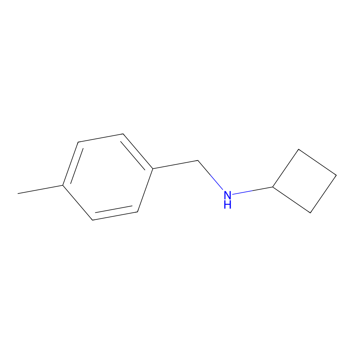 N-[(4-methylphenyl)methyl]cyclobutanamine molecular structure, CAS 154777-46-5