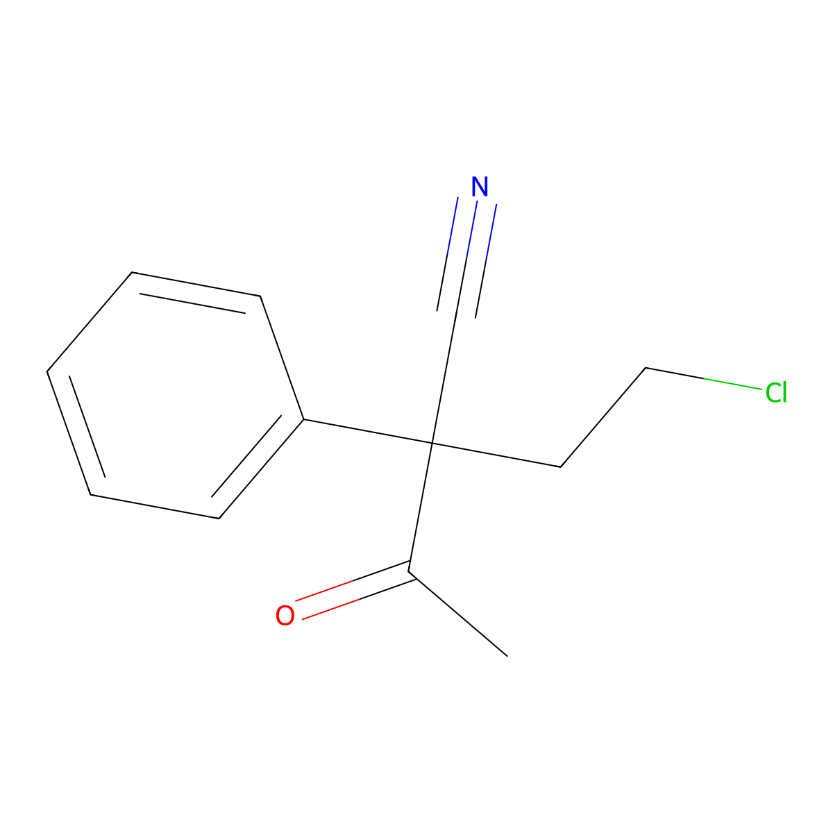 2-(2-Chloroethyl)-3-oxo-2-phenylbutanenitrile molecular structure, CAS 1547772-73-5