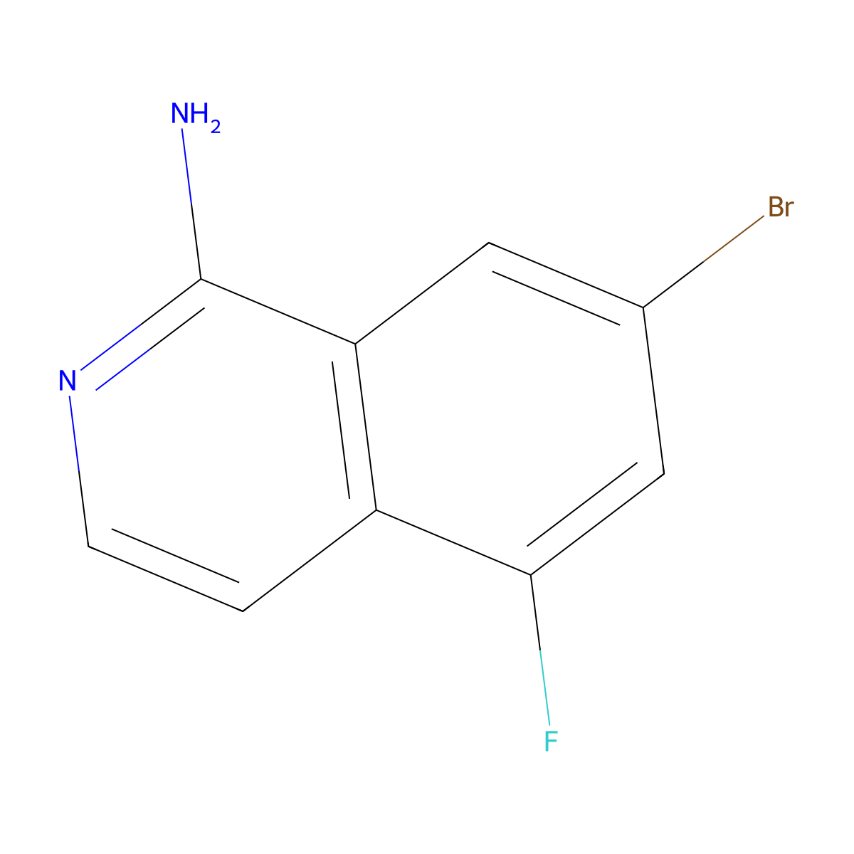 7-Bromo-5-fluoroisoquinolin-1-amine molecular structure, CAS 1547775-93-8