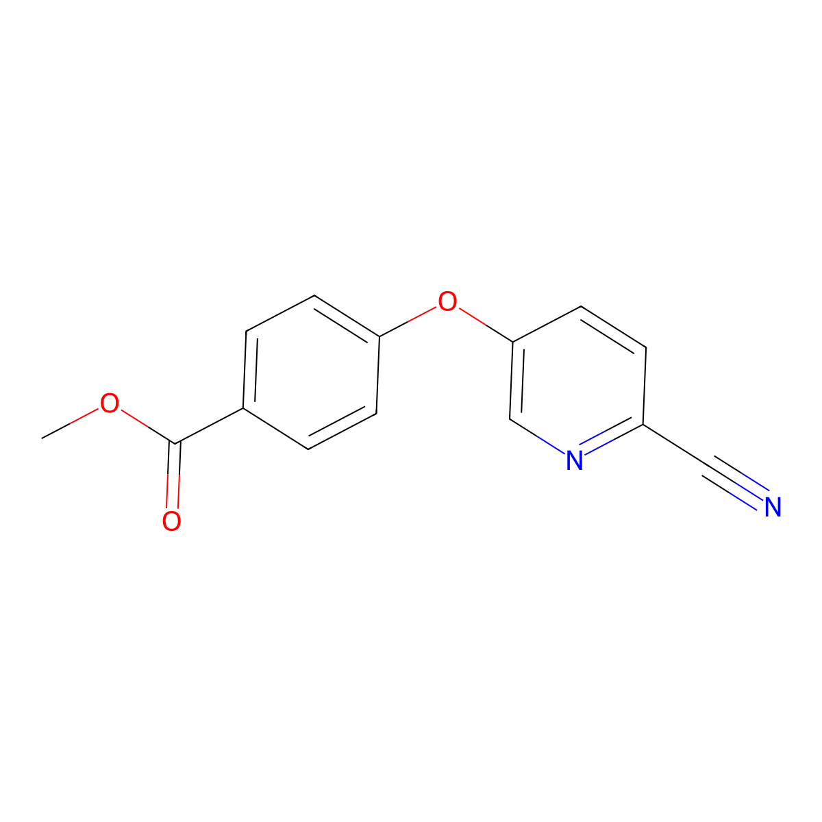 Methyl 4-[(6-cyanopyridin-3-yl)oxy]benzoate molecular structure, CAS 1547789-81-0
