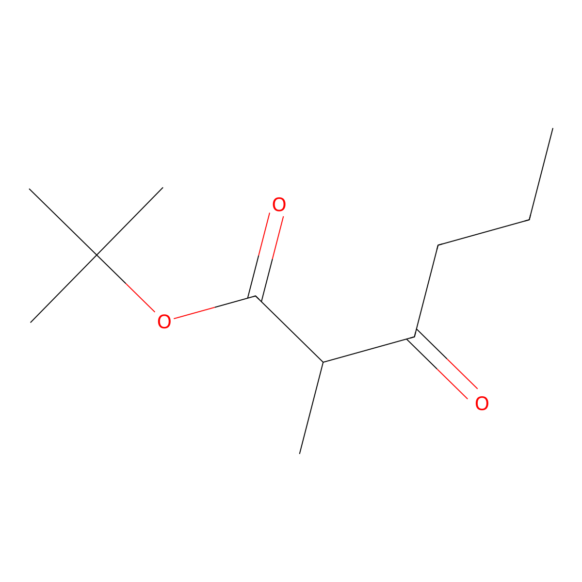 Tert-butyl 2-methyl-3-oxohexanoate molecular structure, CAS 154779-02-9