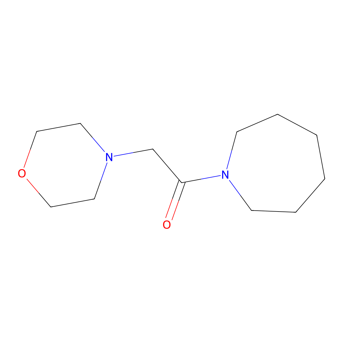 1-(Azepan-1-yl)-2-(morpholin-4-yl)ethan-1-one molecular structure, CAS 1547798-14-0
