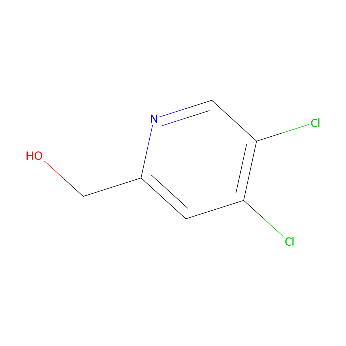 (4,5-Dichloropyridin-2-yl)methanol molecular structure, CAS 154780-03-7