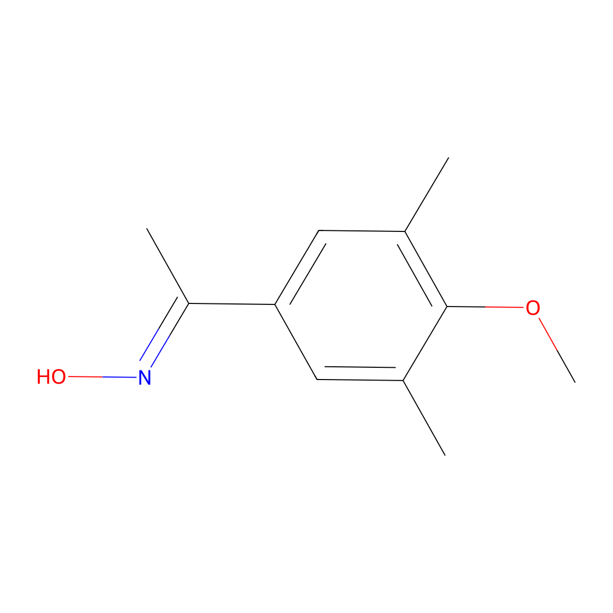 4'-Methoxy-3',5'-dimethylacetophenone oxime molecular structure, CAS 154782-57-7