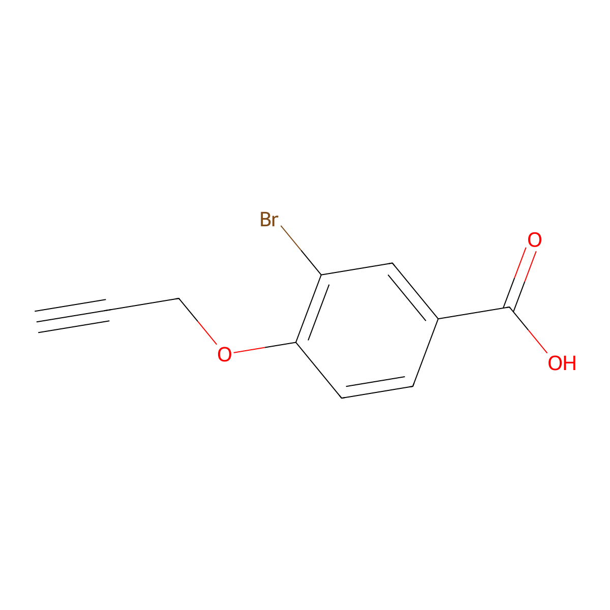 3-Bromo-4-(prop-2-yn-1-yloxy)benzoic acid molecular structure, CAS 1547825-89-7