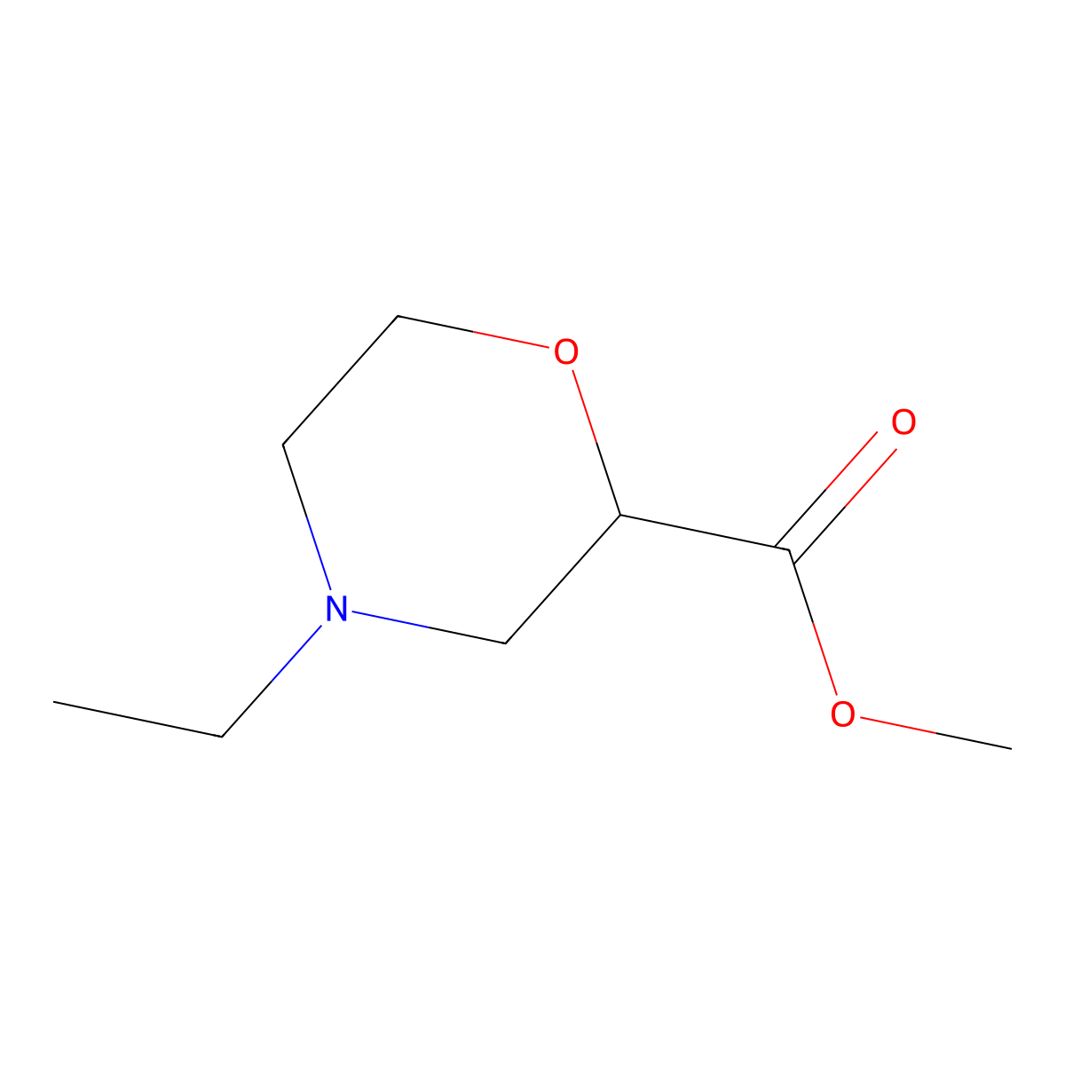 Methyl 4-ethylmorpholine-2-carboxylate molecular structure, CAS 1547827-86-0