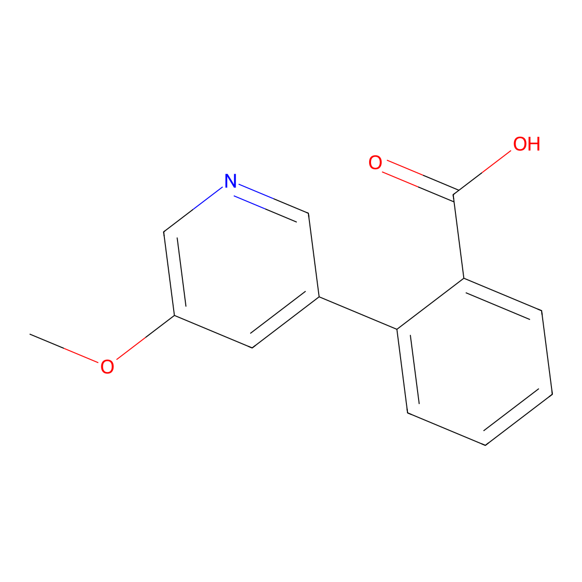 2-(5-Methoxypyridin-3-YL)benzoic acid molecular structure, CAS 1547830-17-0