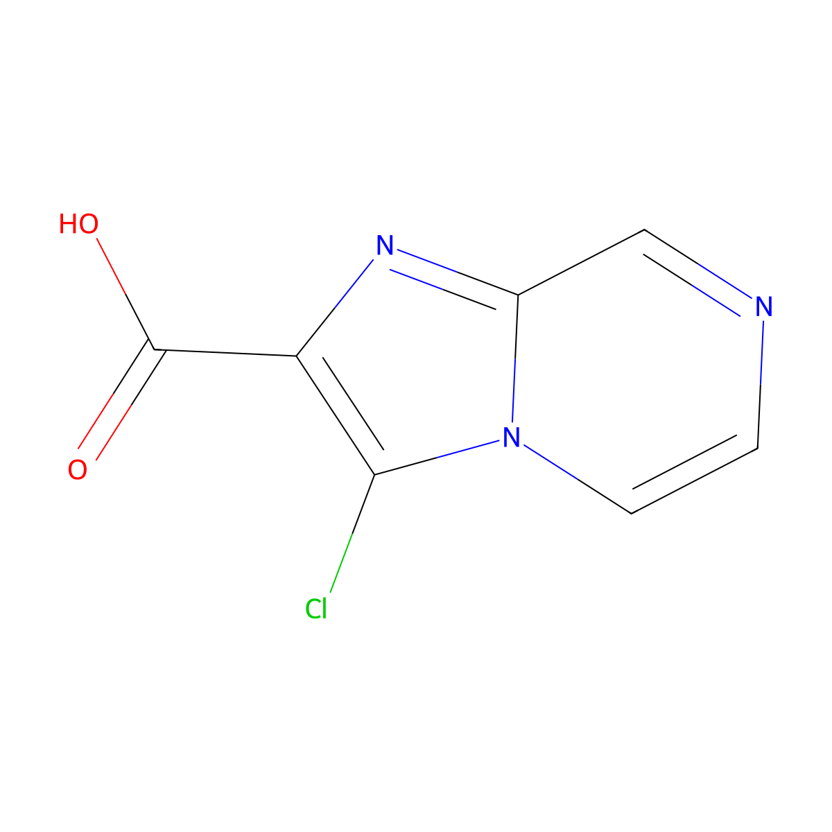 3-Chloroimidazo[1,2-a]pyrazine-2-carboxylic acid molecular structure, CAS 1547865-04-2