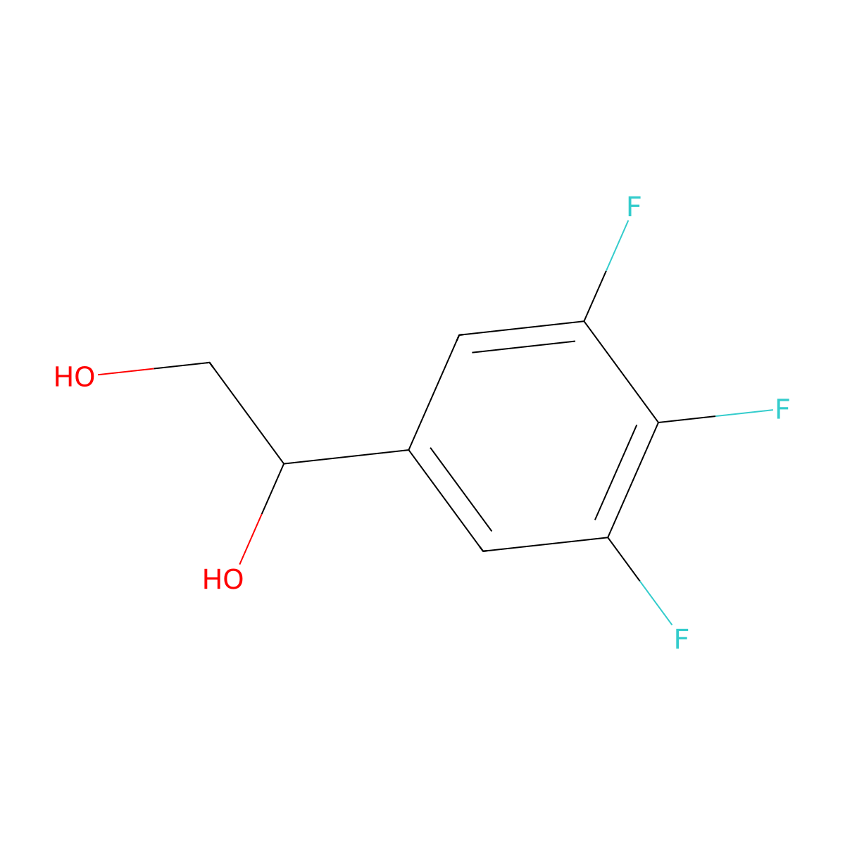 1-(3,4,5-Trifluorophenyl)ethane-1,2-diol molecular structure, CAS 1547867-40-2