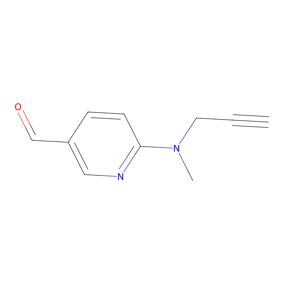 6-(Methyl(prop-2-YN-1-YL)amino)nicotinaldehyde molecular structure, CAS 1547869-27-1