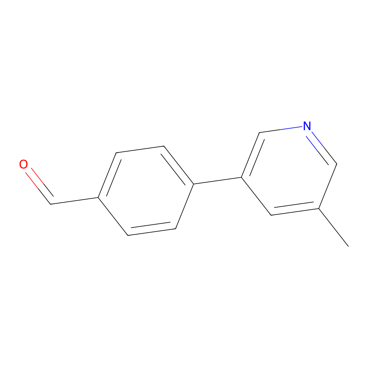 4-(5-Methylpyridin-3-yl)benzaldehyde molecular structure, CAS 1547915-76-3
