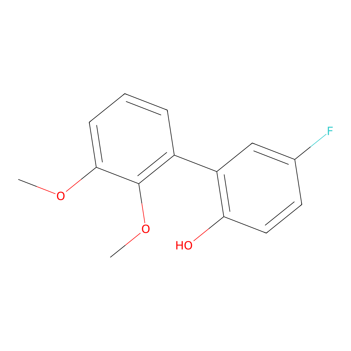 5-Fluoro-2',3'-dimethoxy[1,1'-biphenyl]-2-ol molecular structure, CAS 1547927-71-8