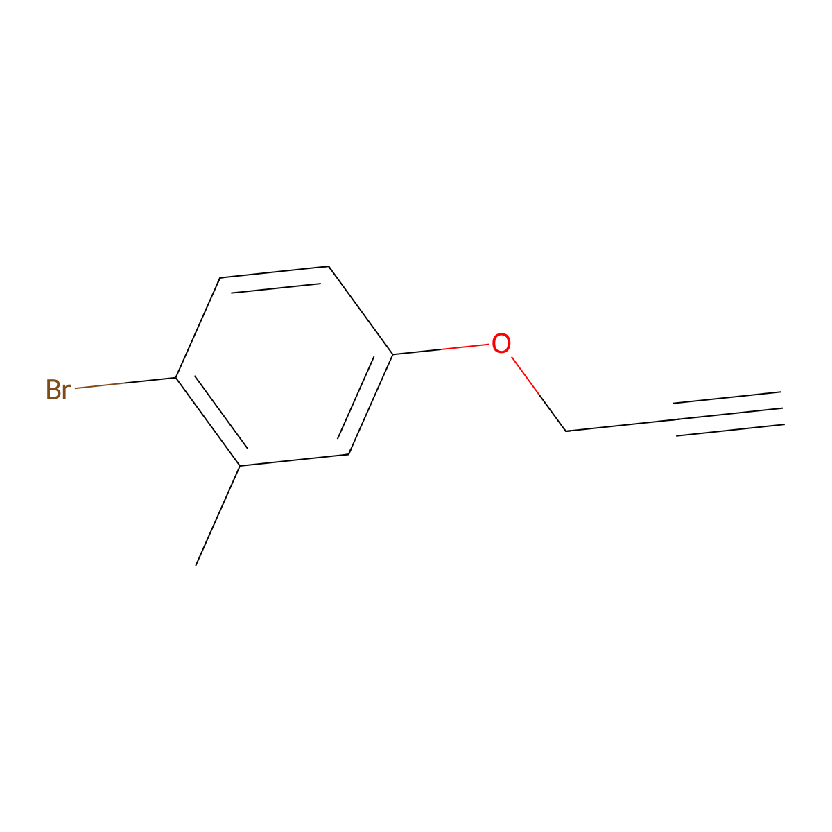 1-Bromo-2-methyl-4-(prop-2-yn-1-yloxy)benzene molecular structure, CAS 1547928-71-1