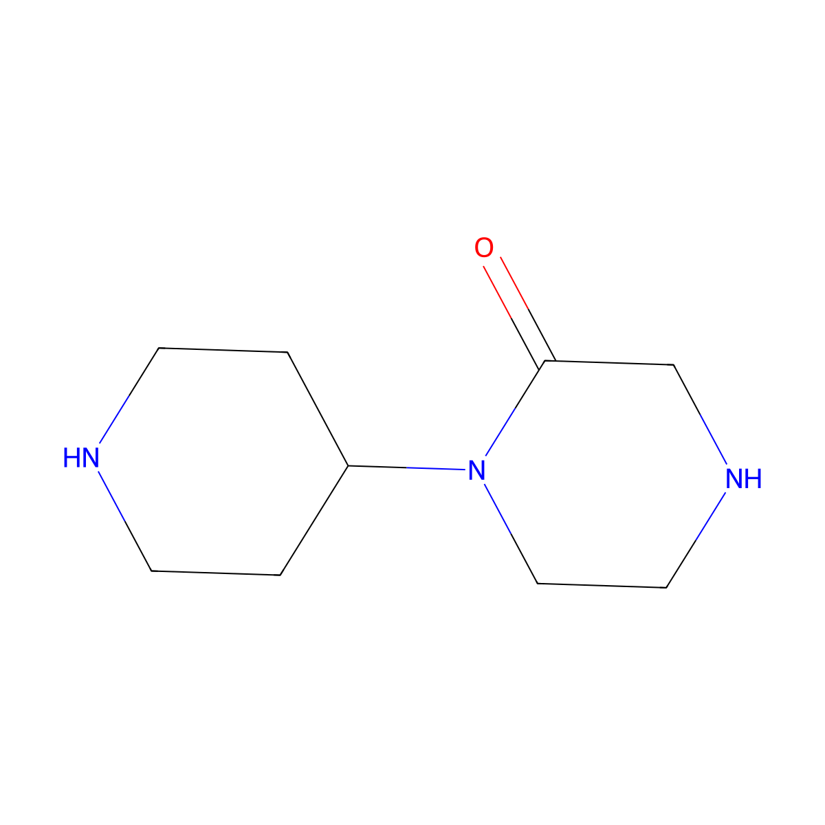 1-(Piperidin-4-yl)piperazin-2-one molecular structure, CAS 1547969-56-1