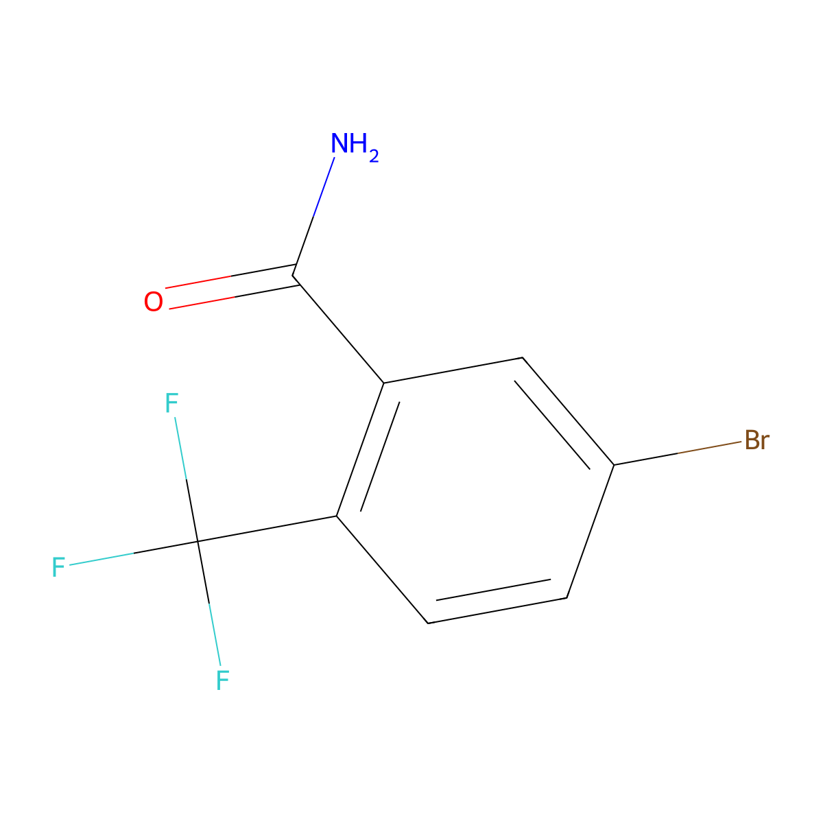 5-Bromo-2-(trifluoromethyl)benzamide molecular structure, CAS 1548-16-9